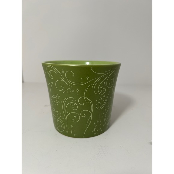 Disney Store Tinker Bell Green Ceramic Coffee Mug Disney Fairies Swirls Stars - Picture 2 of 6